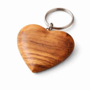 Olijfhouten Sleutelhanger - Hart - Studio Ember Home
