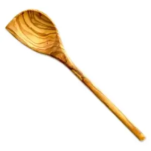 Olijfhouten Kooklepel met Hoek - 30 cm